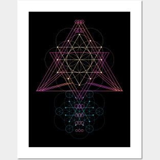 Flower of Life Shirt - Rainbow Triangle - Sacred Geometry - Festival - Psychedelic Artwork - Spiritual Posters and Art